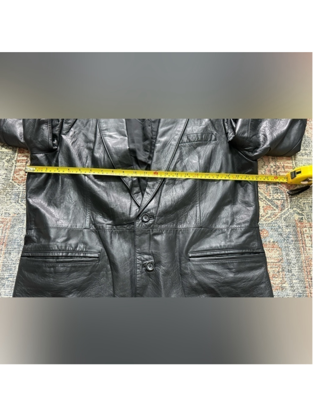 Saddlery Black Leather Jacket Size 44 View 5
